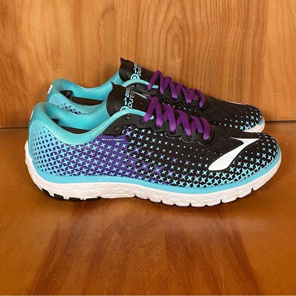 Brooks Shoes - Womens 6.5 Brooks Pureflow 5 Athletic Shoes Blue Purple SEF0839